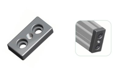Szállítás és alaplemez alumínium 30x60 B-Type slot 8 [M12]