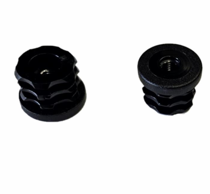 Cover Cap with thread M12 for circular tube 28x1,5-2 mm made of plastic PA Black