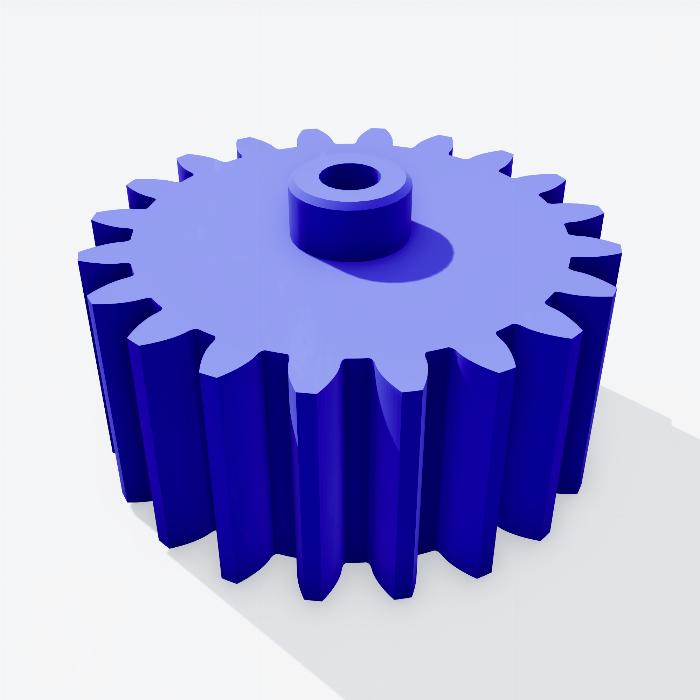 PA Spur gear Module 4, 20 teeth with 40mm width - Bore 10 mm