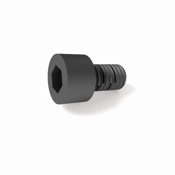Screw black M6x10 SW for circular tube 28 mm